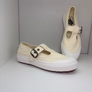 Vans Off the Wall 93 Mary Jane T Strap Style, White Size 8.5 Women's